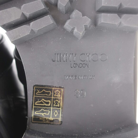 Jimmy Choo Hank Jewel Buckle Flat Ankle Boots Black Leather Size 39 NEW - Picture 13 of 13